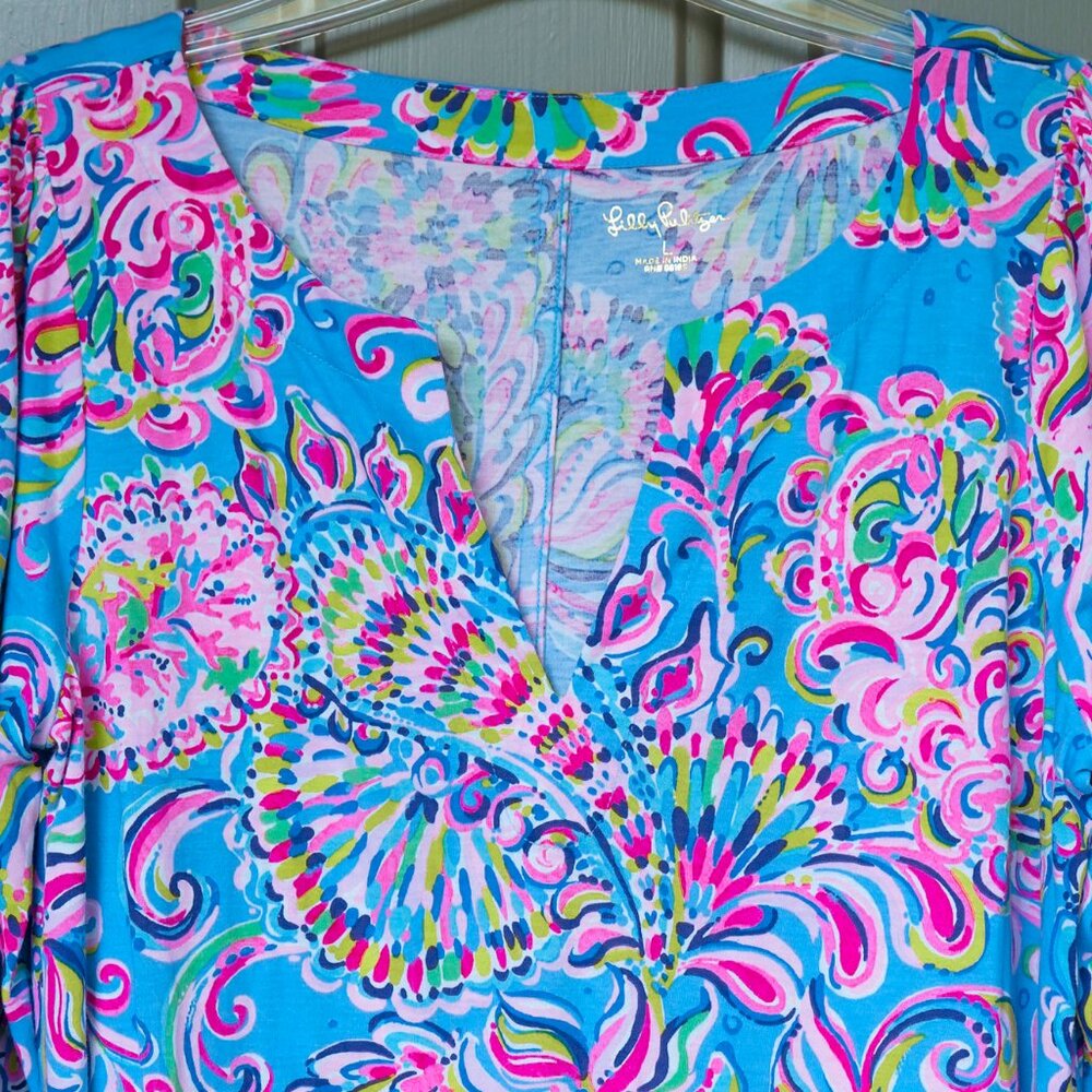 Lilly Pulitzer Mermaid Grotto Dress Cath Colorful Knit Pull Over Mini Dress - Picture 9 of 11